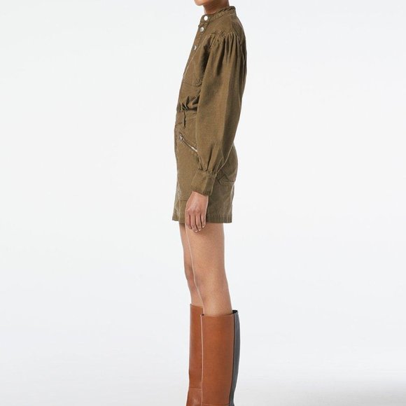 FRAME Moto Zip Snap Front Dress - Picture 6 of 11